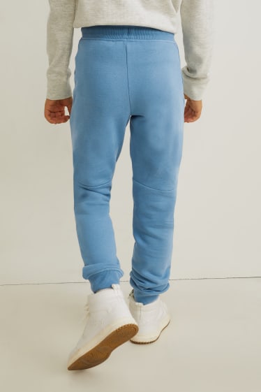 Kinderen - Set van 3 - joggingbroek - blauw / lichtblauw