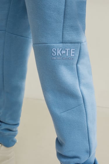 Kinderen - Set van 3 - joggingbroek - blauw / lichtblauw