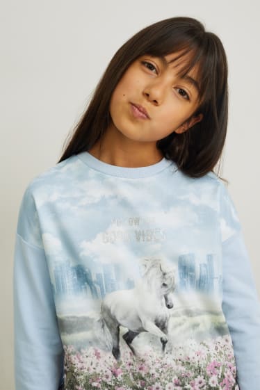 Bambine - Felpa - azzurro