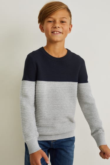 Bambini - Maglione - blu scuro / grigio