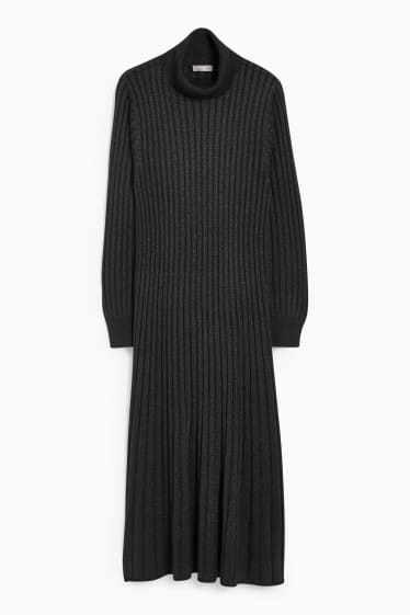 Women - Knitted dress - black