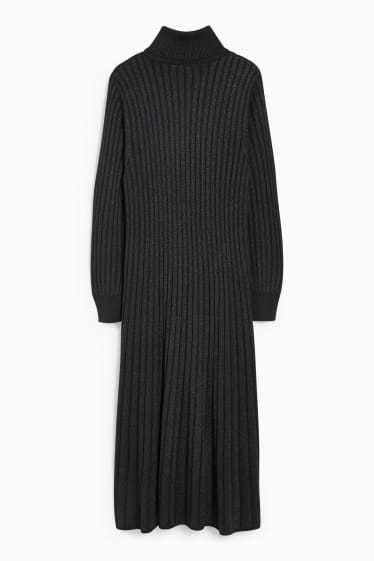 Women - Knitted dress - black