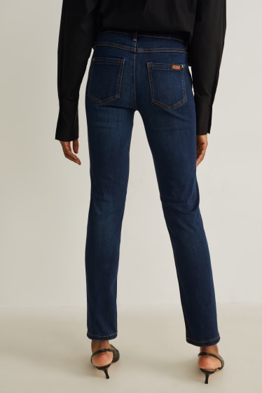 Dámské - Slim jeans - mid waist - LYCRA® - džíny - tmavomodré