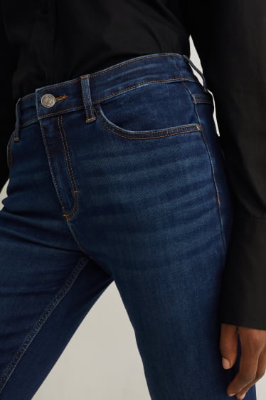 Dámské - Slim jeans - mid waist - LYCRA® - džíny - tmavomodré