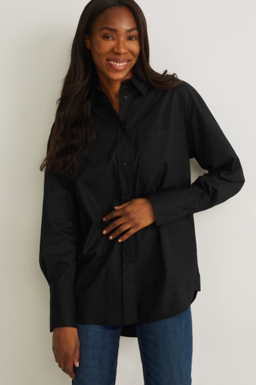 Mujer - Blusa - de planchado fácil - negro