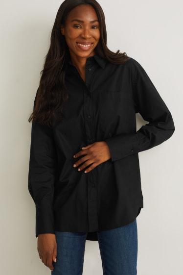 Women - Blouse - easy-iron - black