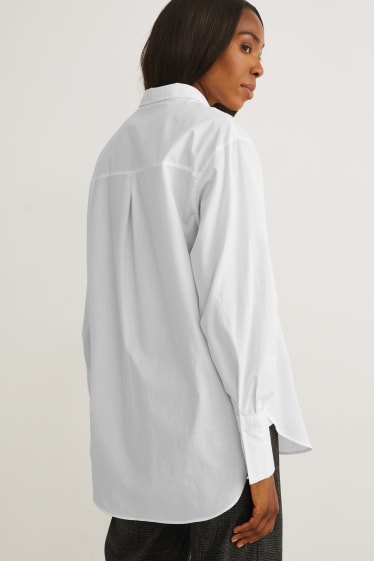 Dames - Blouse - gemakkelijk te strijken - wit