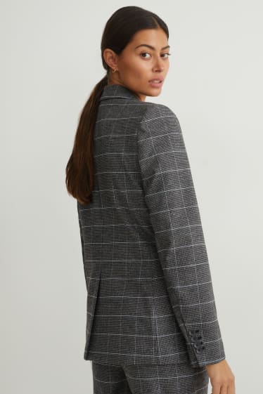 Femmes - Blazer - regular fit - à carreaux - gris / beige