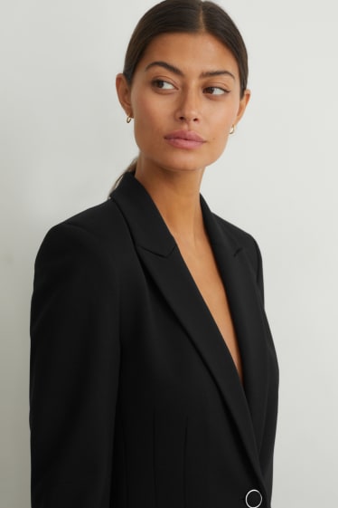 Damen - Blazer - tailliert - schwarz