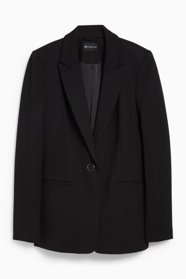 Women - Blazer - fitted - black