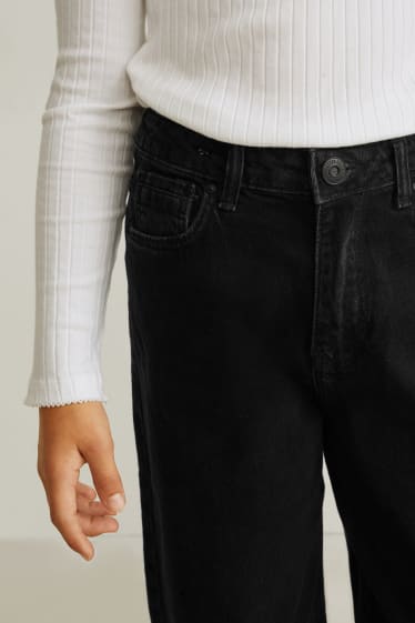 Kinderen - Wide leg jeans - jeansdonkergrijs