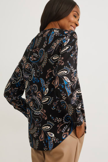 Mujer - Blusa - estampada - negro