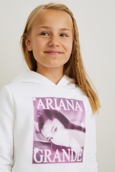 Enfants filles - Ariana Grande - sweat à capuche - blanc crème