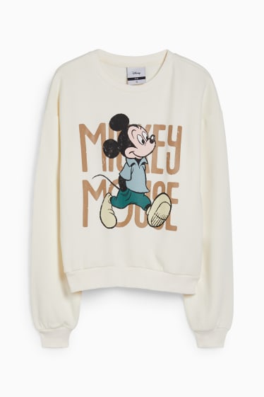 Tieners & jongvolwassenen - CLOCKHOUSE - sweatshirt - Mickey Mouse - crème wit