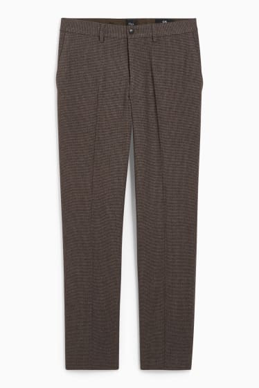 Bărbați - Pantaloni modulari - slim fit - Flex - LYCRA® - maro închis