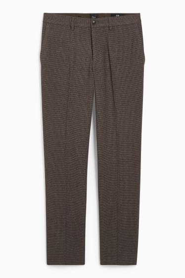 Hommes - Pantalon de costume - slim fit - Flex - LYCRA® - marron foncé
