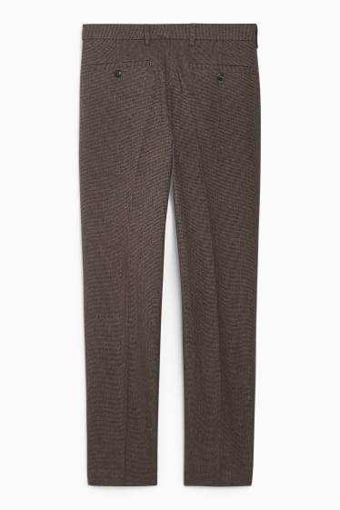 Hommes - Pantalon de costume - slim fit - Flex - LYCRA® - marron foncé