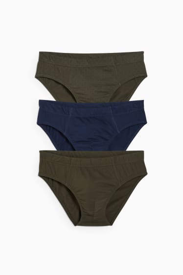 Uomo - Confezione da 3 - slip - blu scuro