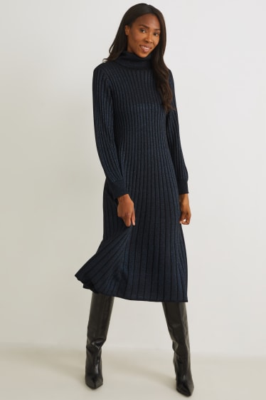 Femmes - Robe de maille - noir