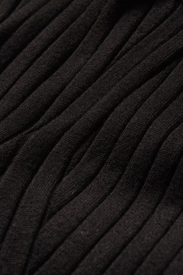 Damen - Strickkleid - schwarz