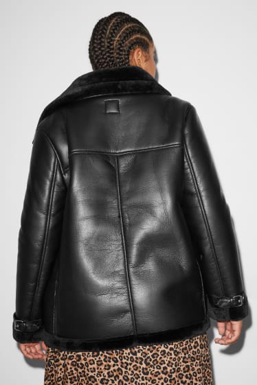 Teens & young adults - CLOCKHOUSE - biker jacket - faux leather - black