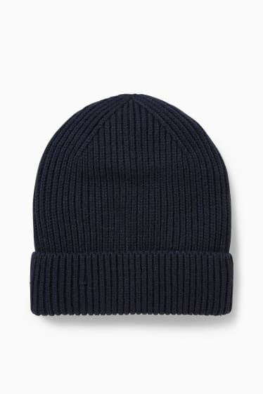 Hombre - Gorro de punto - azul oscuro