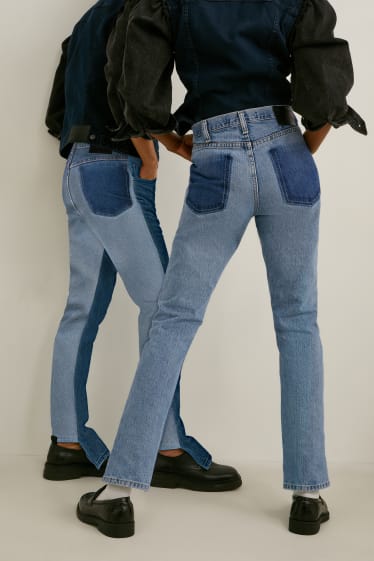 Femei - E.L.V. Denim - slim jeans - talie înaltă - unisex - denim-albastru
