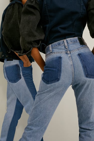 Femmes - E.L.V. denim - slim jean - high waist - unisexe - jean bleu