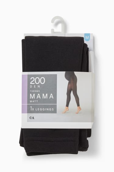 Donna - Leggings termici premaman - 200 DEN - nero