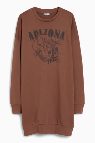 Femmes - CLOCKHOUSE - robe en molleton - marron