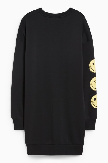 Teens & young adults - CLOCKHOUSE - sweatshirt dress - SmileyWorld® - black