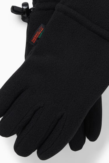 Men - Fleece gloves - THERMOLITE® - black