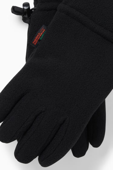 Heren - Fleece handschoenen - THERMOLITE® - zwart