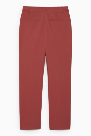Mujer - Pantalón - high waist - straight fit - rojo