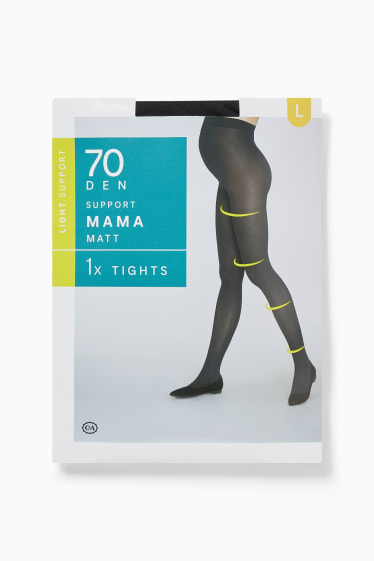 Women - Maternity support tights - 70 denier - black