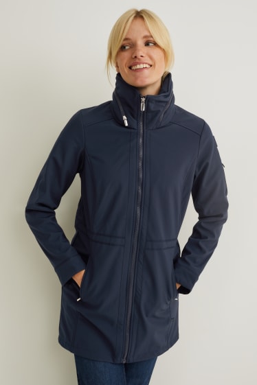 Dona - Jaqueta softshell amb caputxa - blau fosc