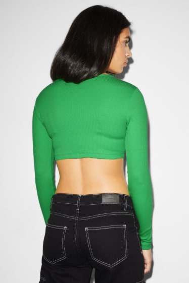 Teens & young adults - CLOCKHOUSE - cropped long sleeve top - green