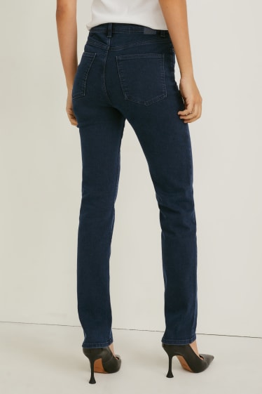 Donna - Straight jeans - vita alta - LYCRA® - jeans blu scuro
