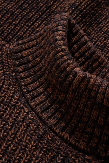Uomo - CLOCKHOUSE - maglione a dolcevita - marrone melange