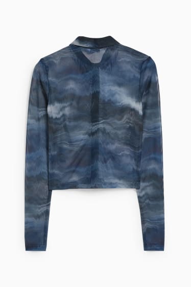 Dona - Brusa crop - blau fosc