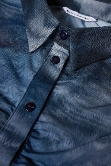 Dona - Brusa crop - blau fosc