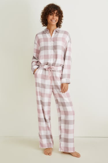 Dona - Pijama - de quadres - gris clar