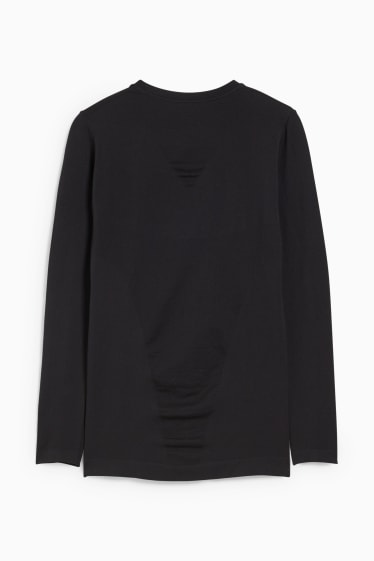 Dámské - Termo podvlékací triko - bezešvé - černá