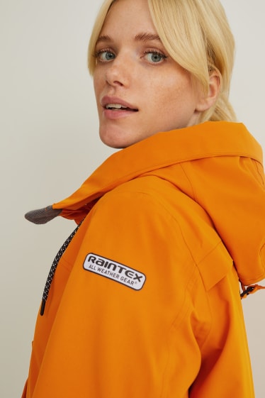 Women - Outdoor jacket with hood - orange