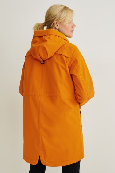 Women - Outdoor jacket with hood - orange