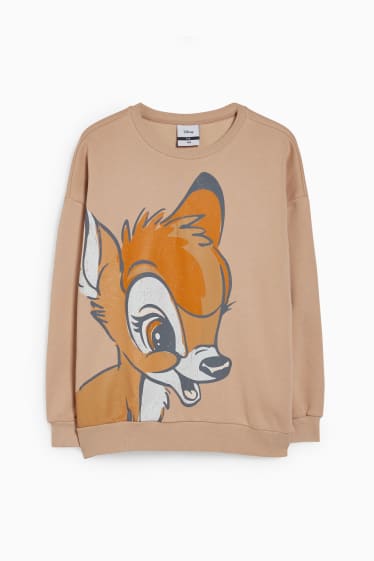 Dames - CLOCKHOUSE - sweatshirt - Bambi - lichtbruin