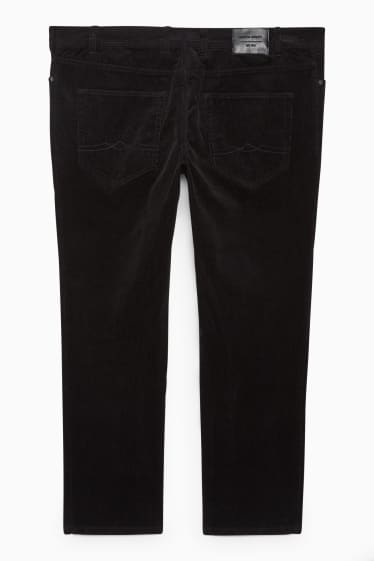 Uomo - Pantaloni di velluto a coste - regular fit - LYCRA® - nero