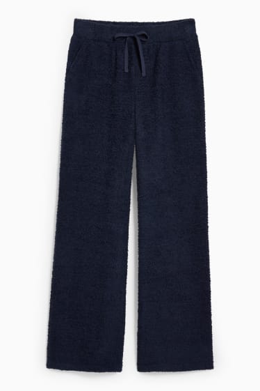 Donna - Pantaloni pigiama di pile - blu scuro