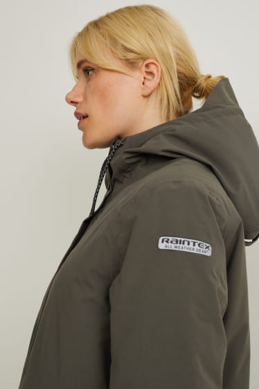 Damen - Funktionsjacke mit Kapuze - dunkelgrau