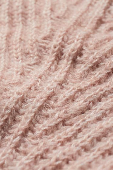 Femmes - Pull - rose pâle-chiné